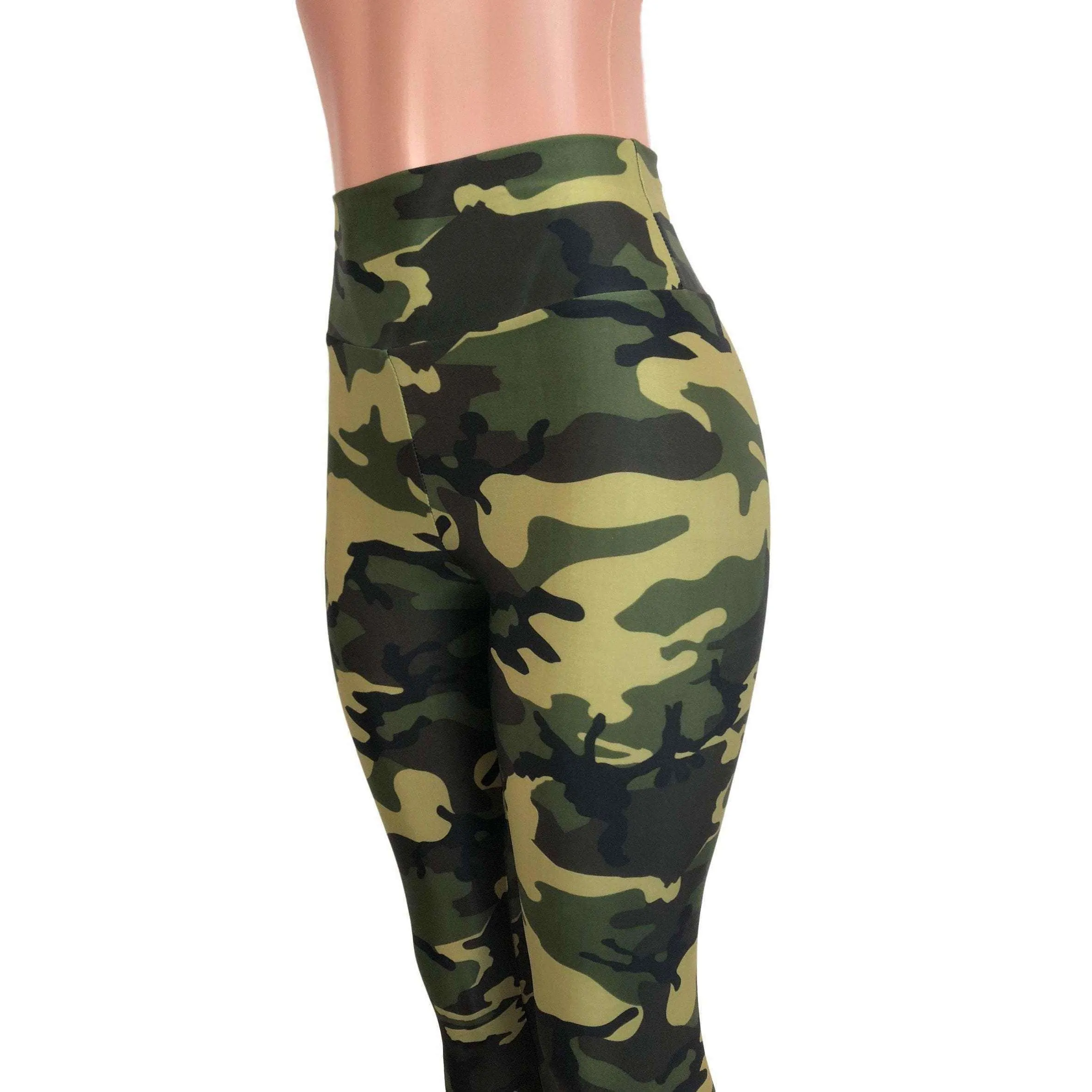 Camo or Camouflage High Waisted Leggings Pants