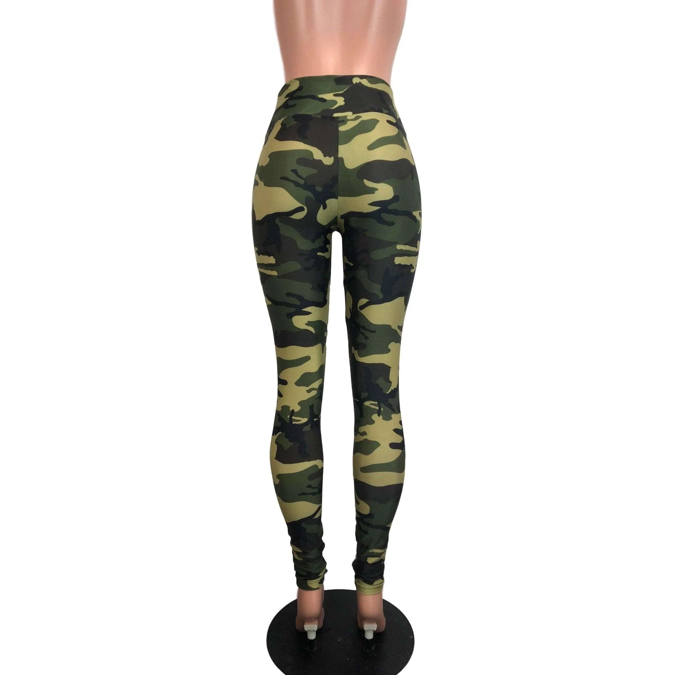 Camo or Camouflage High Waisted Leggings Pants