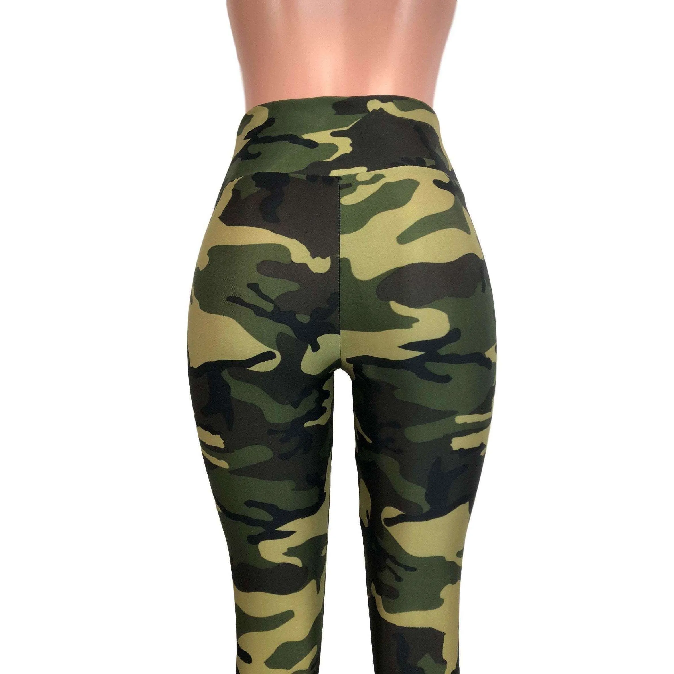 Camo or Camouflage High Waisted Leggings Pants