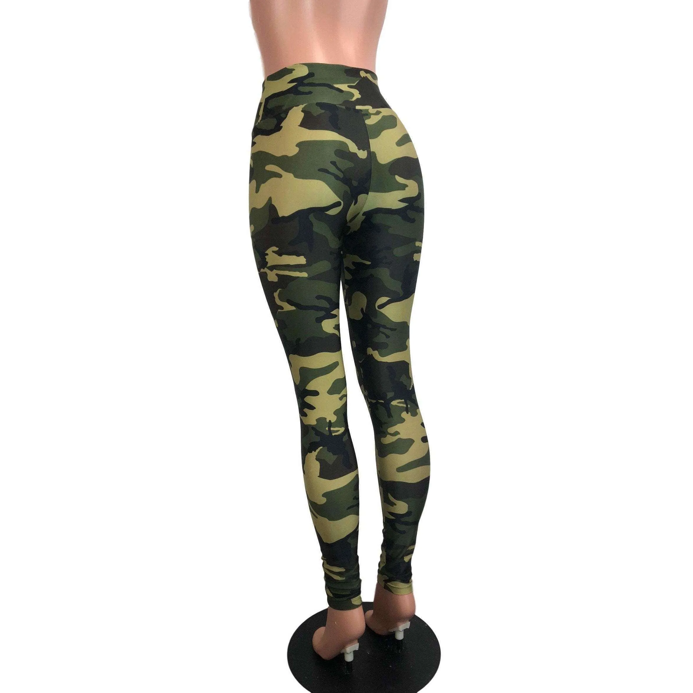 Camo or Camouflage High Waisted Leggings Pants