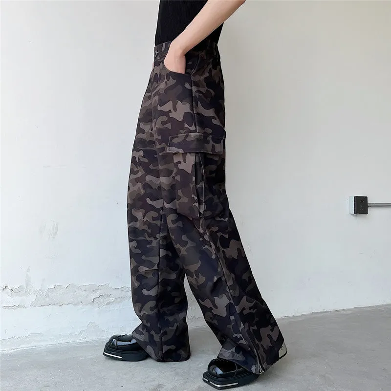 Camouflage Wide Leg Loose Pants