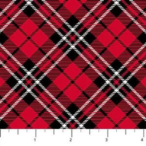 Cardinal Christmas Diagonal Plaid