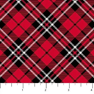 Cardinal Christmas Diagonal Plaid