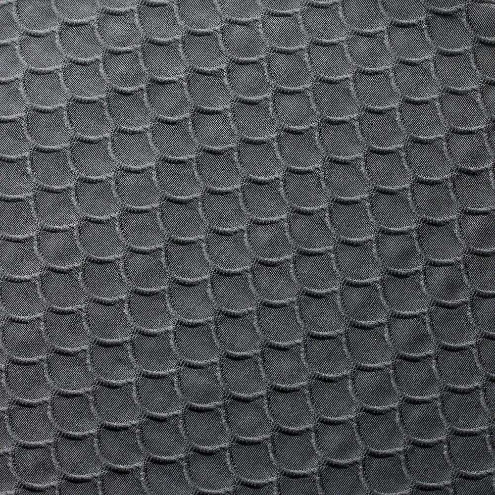 Charcoal Gray Scallop TikTok Nylon Spandex Fabric