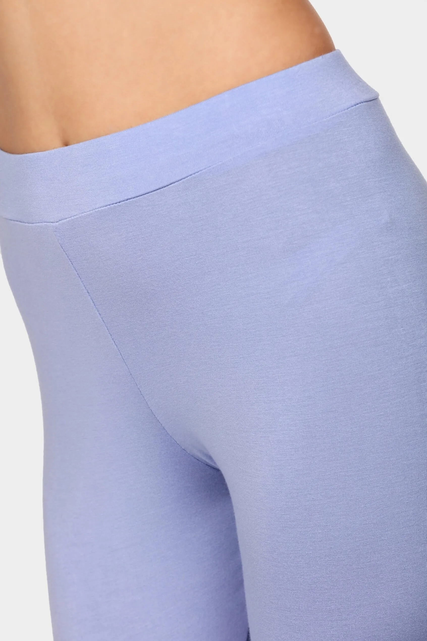 China-Blue High Waisted Jersey Leggings