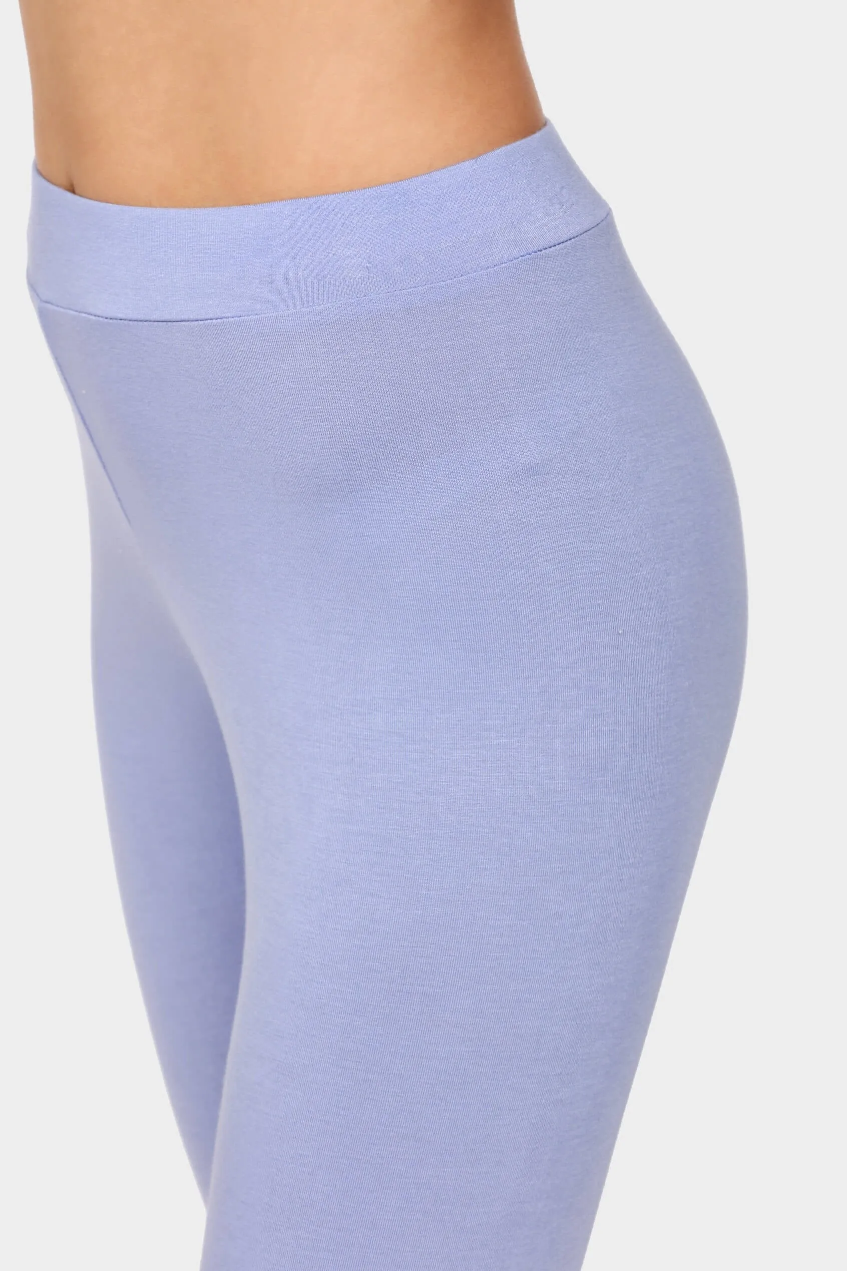 China-Blue High Waisted Jersey Leggings