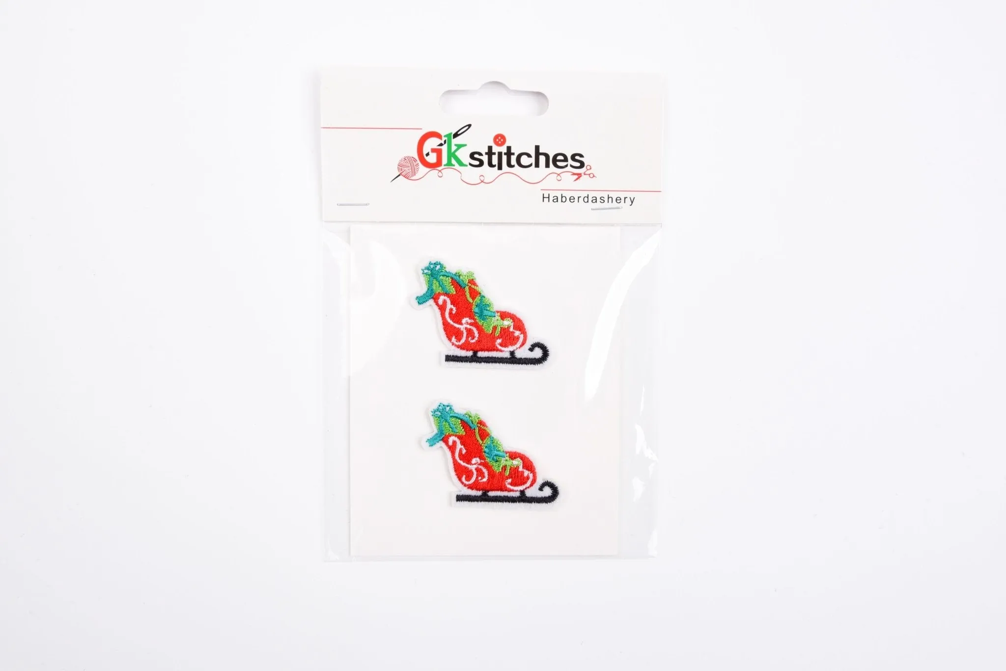 Christmas  High-quality Patch  (2 Pieces Pack)  Sew on,   Embroidered patches. - GK- 83