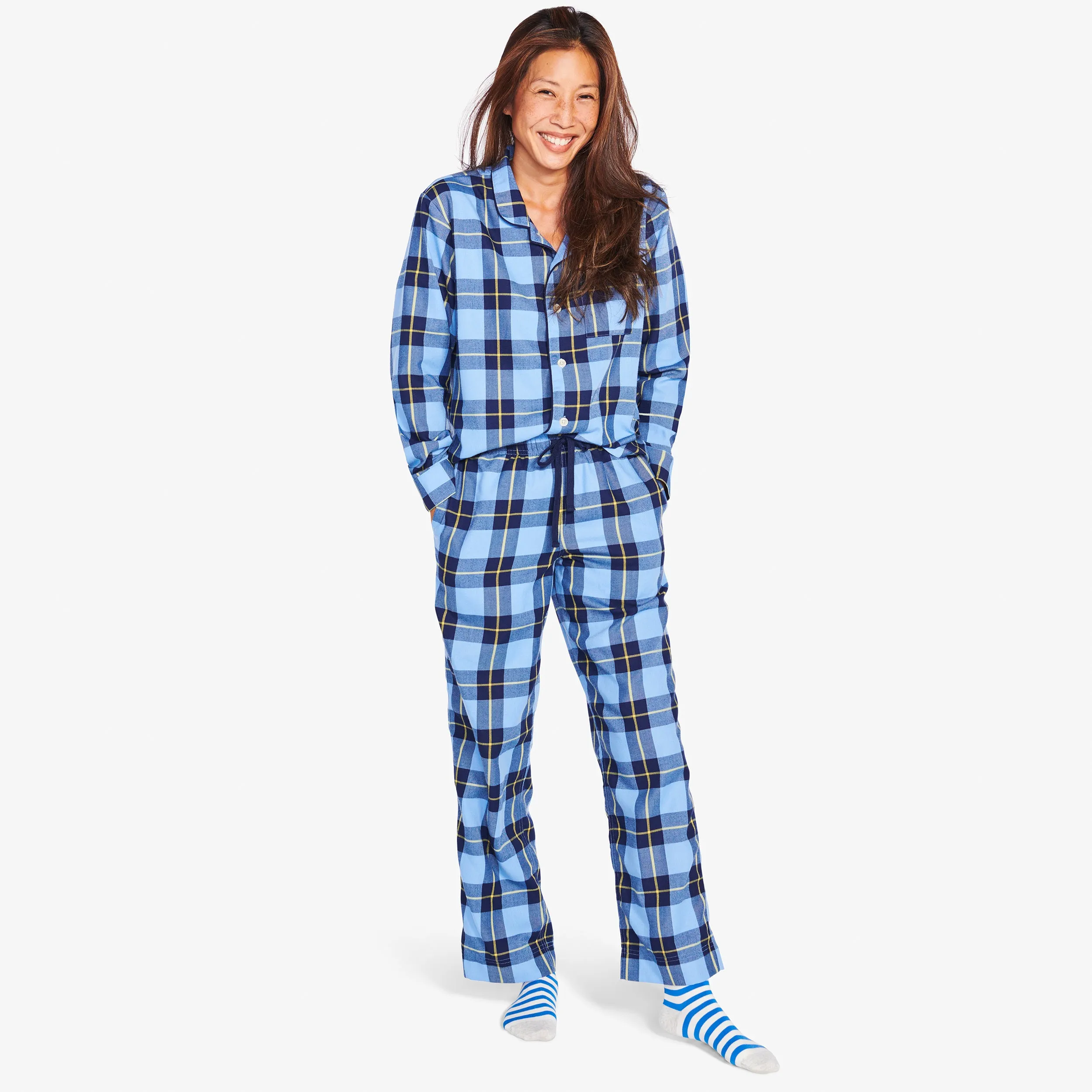 Clearance fit 2 grown-ups plaid pj set