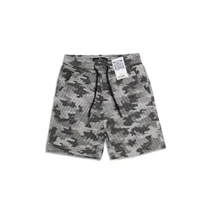 CO - Kids 'Black & White' Cotton Terry Shorts With Camouflage Pattern CO193