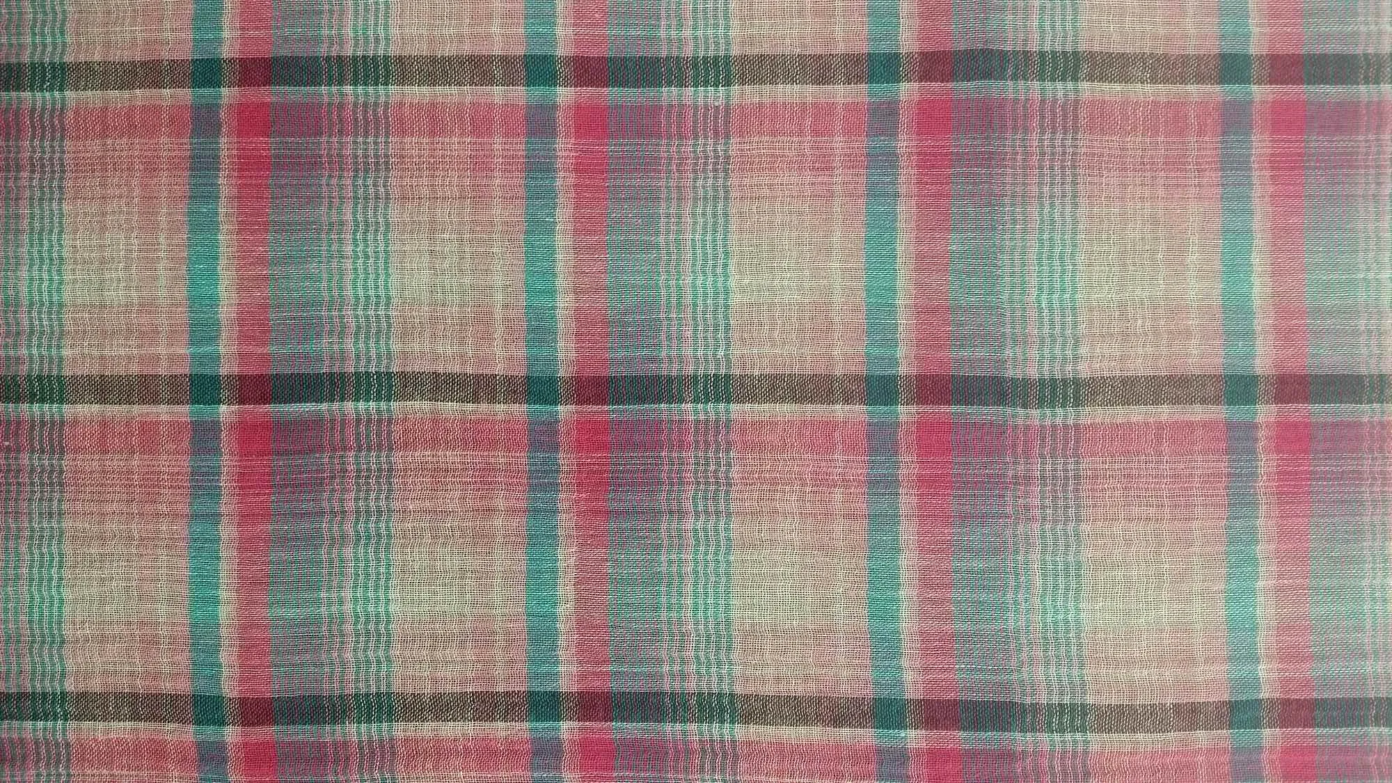 COTTON GAUZE YARN DYED PLAID DSN-CELINA NON-STRETCHED WOVEN - SHIRTING FABRIC<br><h6>3-PINK/BLUE/BLK<br>250CC-CCPLD</h6>