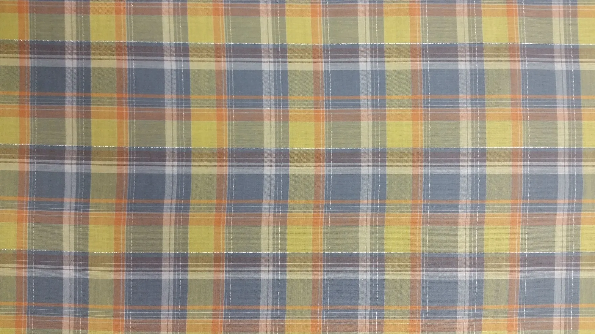 COTTON LAWN YARN DYED MINI PLAID NON-STRETCHED WOVEN - SHIRTING FABRIC<br><h6>4-YELLOW/GRAY<br>250D-CLWNP-MINI</h6>