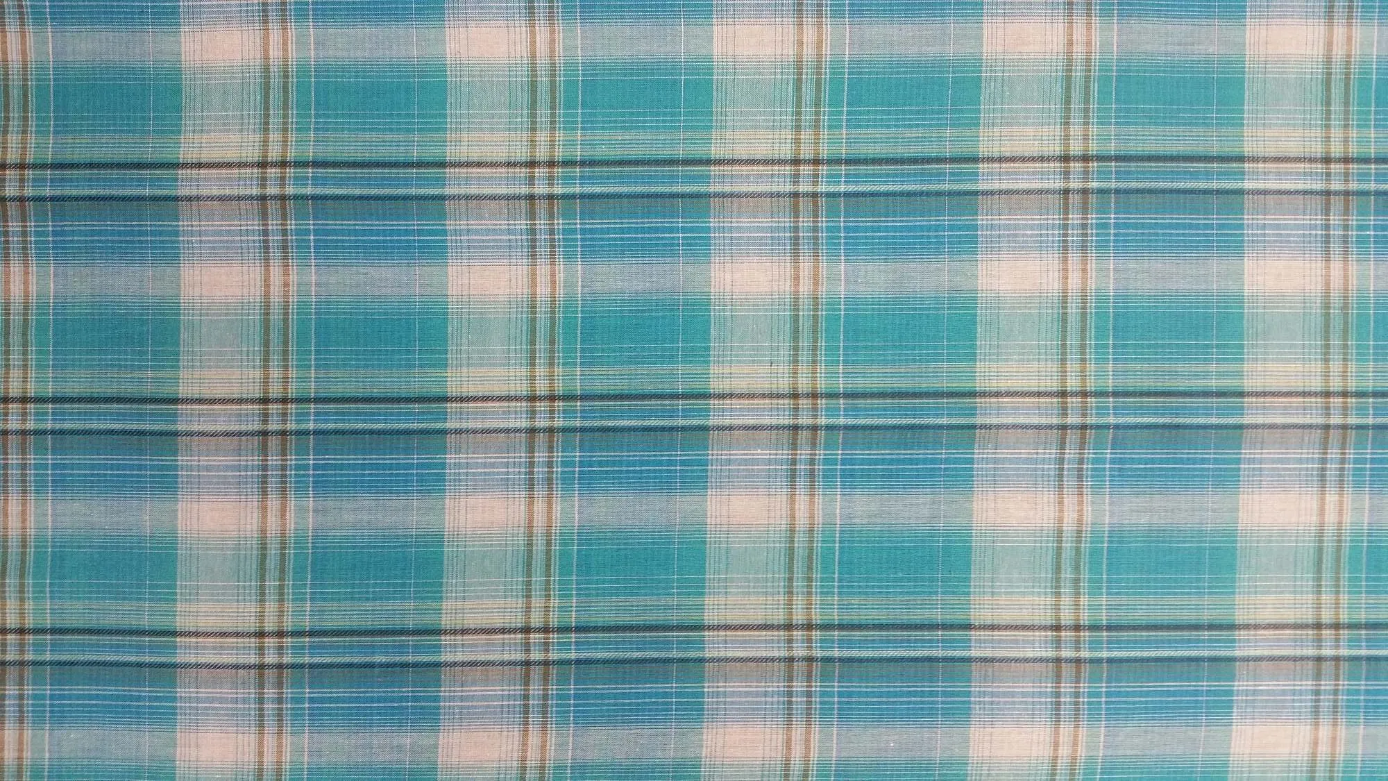 COTTON LAWN YARN DYED PLAID DSN-AK0002 NON-STRETCHED WOVEN - SHIRTING FABRIC<br><h6>1-AQUA/BLU/YEL<br>230-CLAWNPLAIDS</h6>