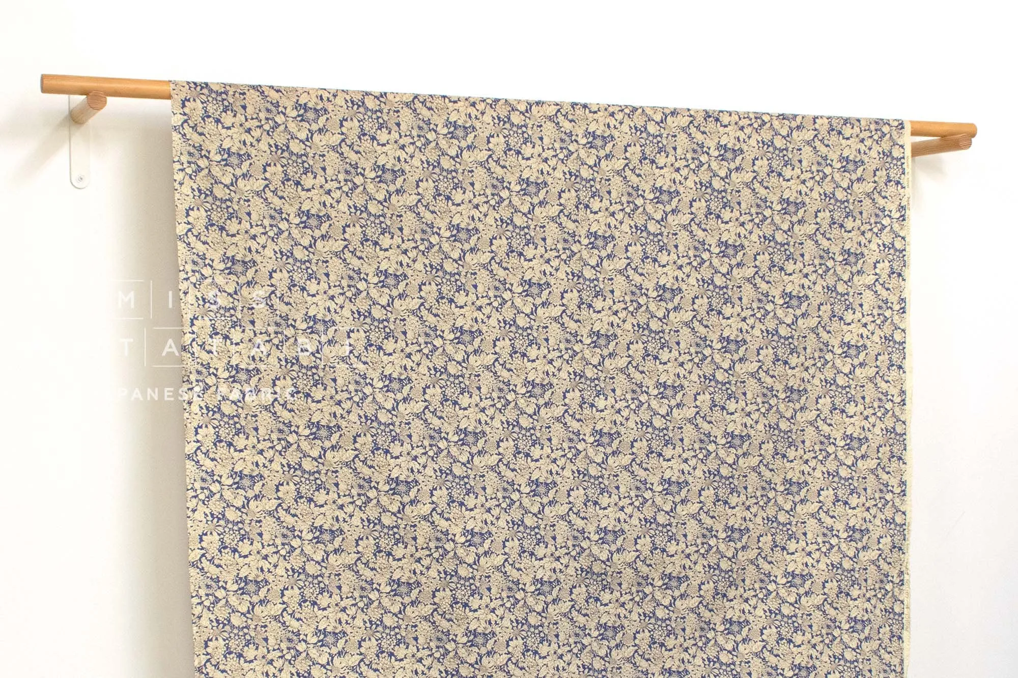 Cotton Seersucker Toshiko Floral - blue