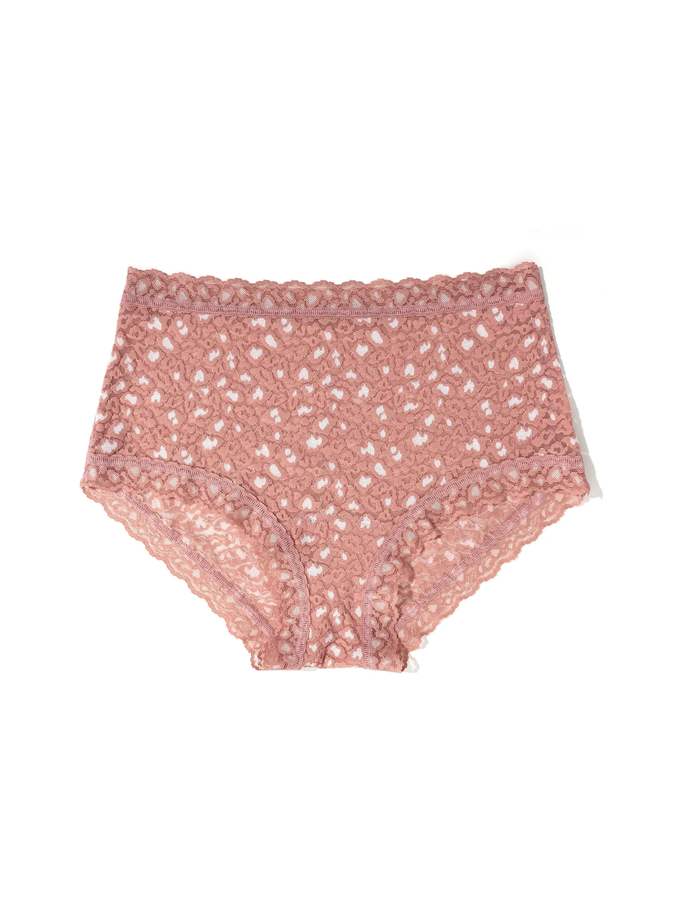 Cross-Dyed Leopard High Rise Boyshort Desert Rose Pink