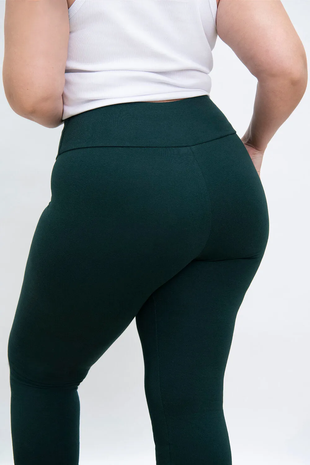 Curve Everyday High Waisted Leggings - Forest Green