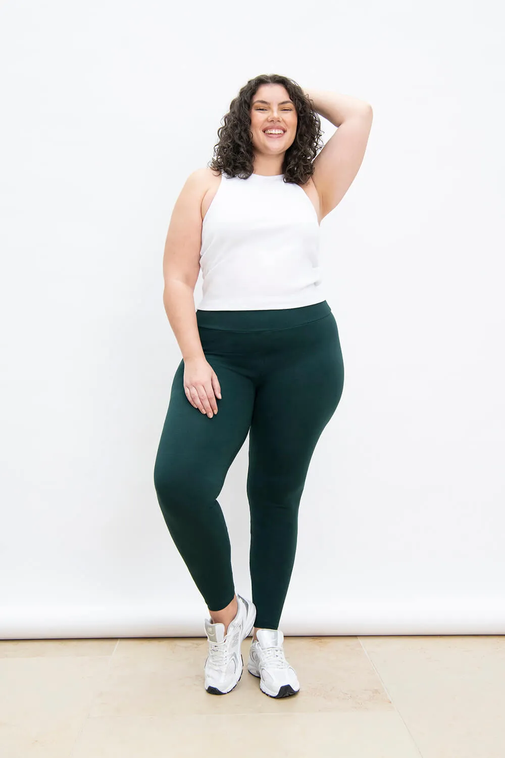 Curve Everyday High Waisted Leggings - Forest Green