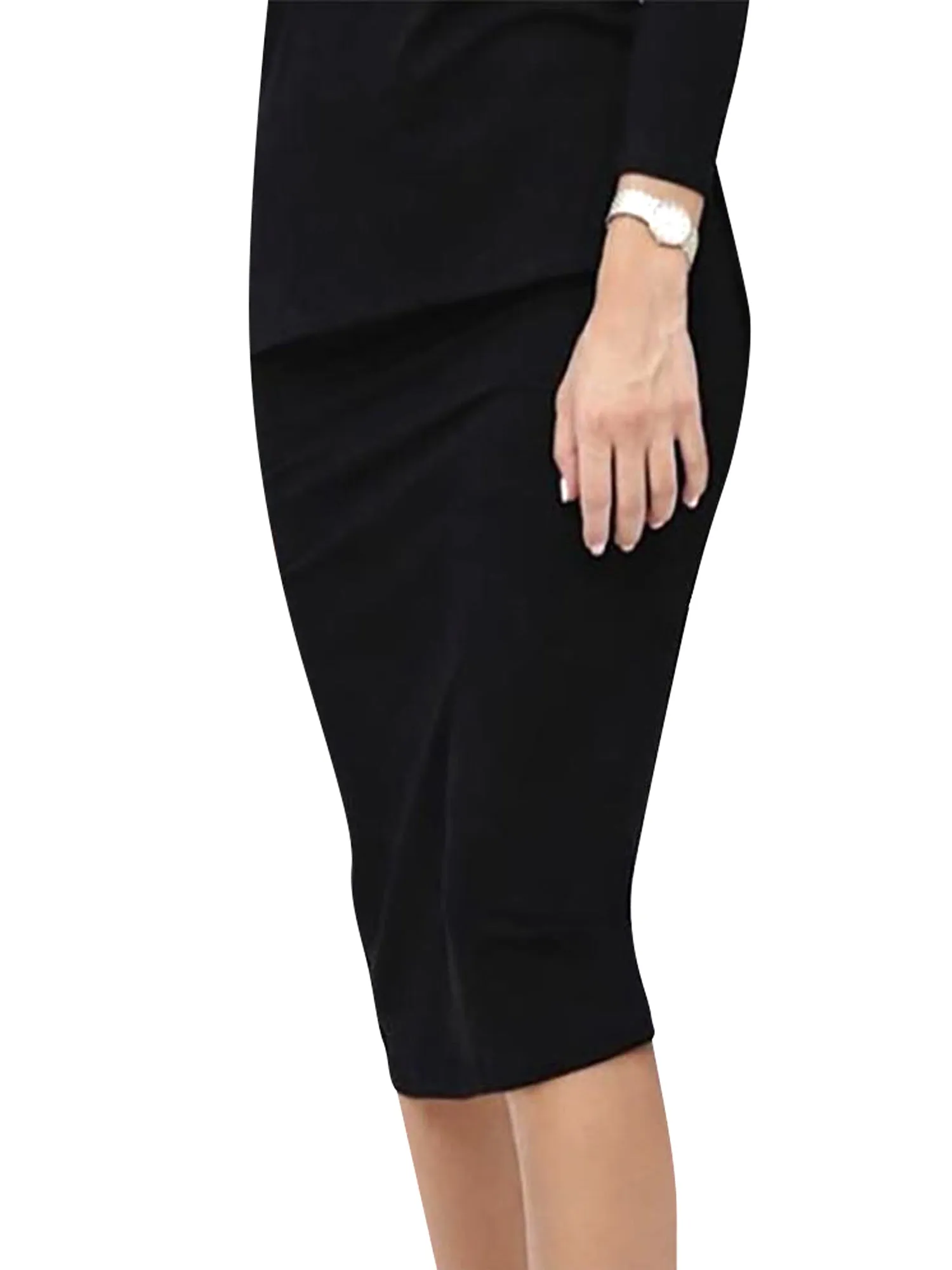 Daniella Faye Ribbed Pencil Skirt