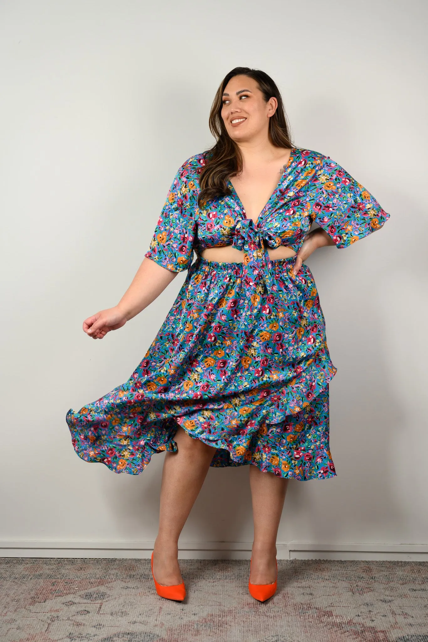 Daphne dress - Blue floral