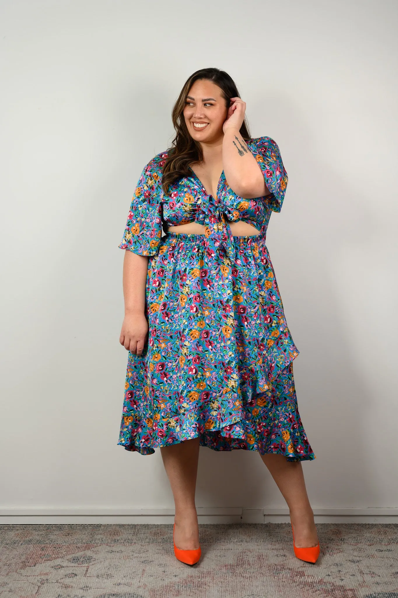 Daphne dress - Blue floral