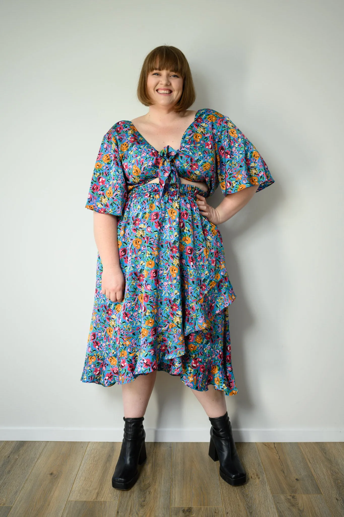 Daphne dress - Blue floral