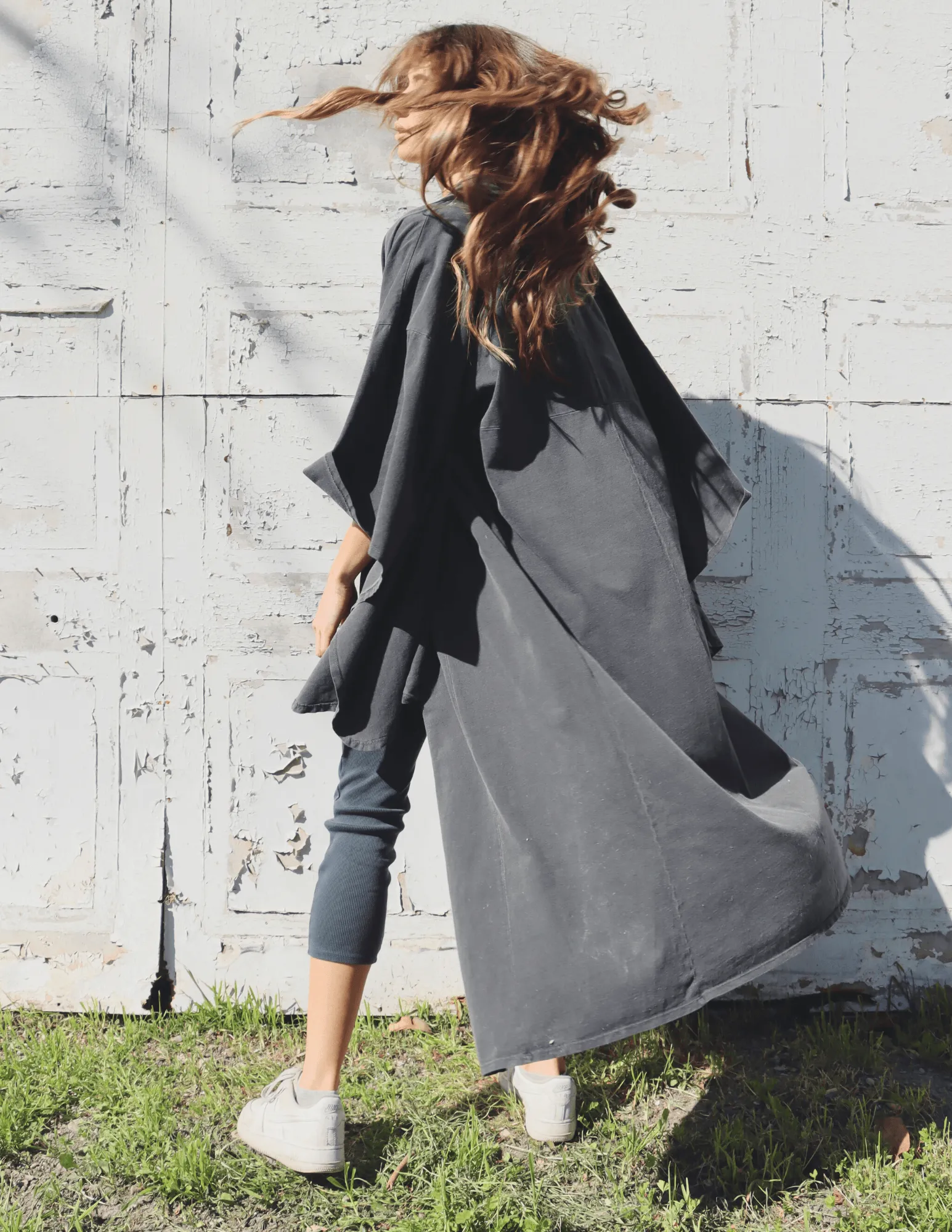 Dawn Robe in Washed Black