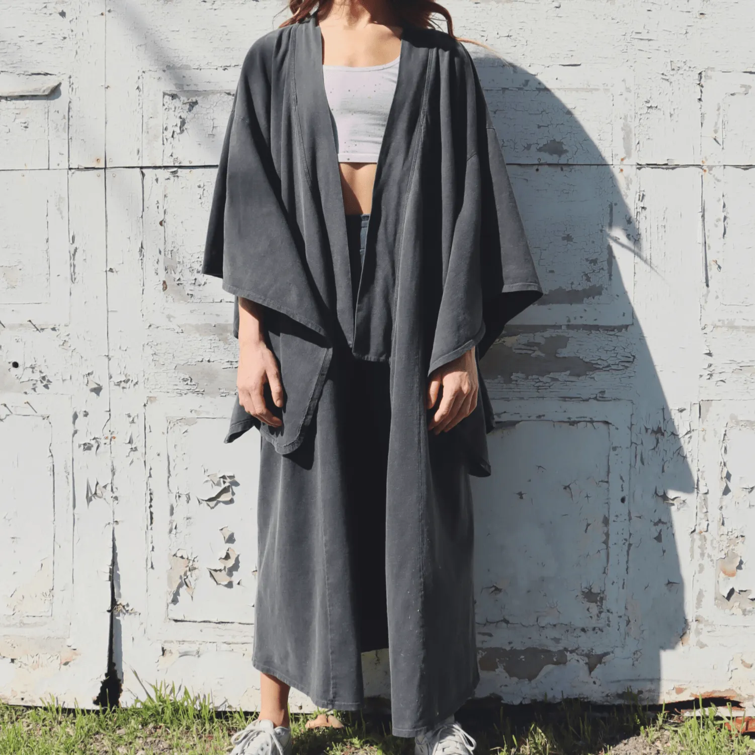 Dawn Robe in Washed Black