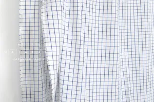 DEADSTOCK Yarn Dyed Windowpane Check - blue, white