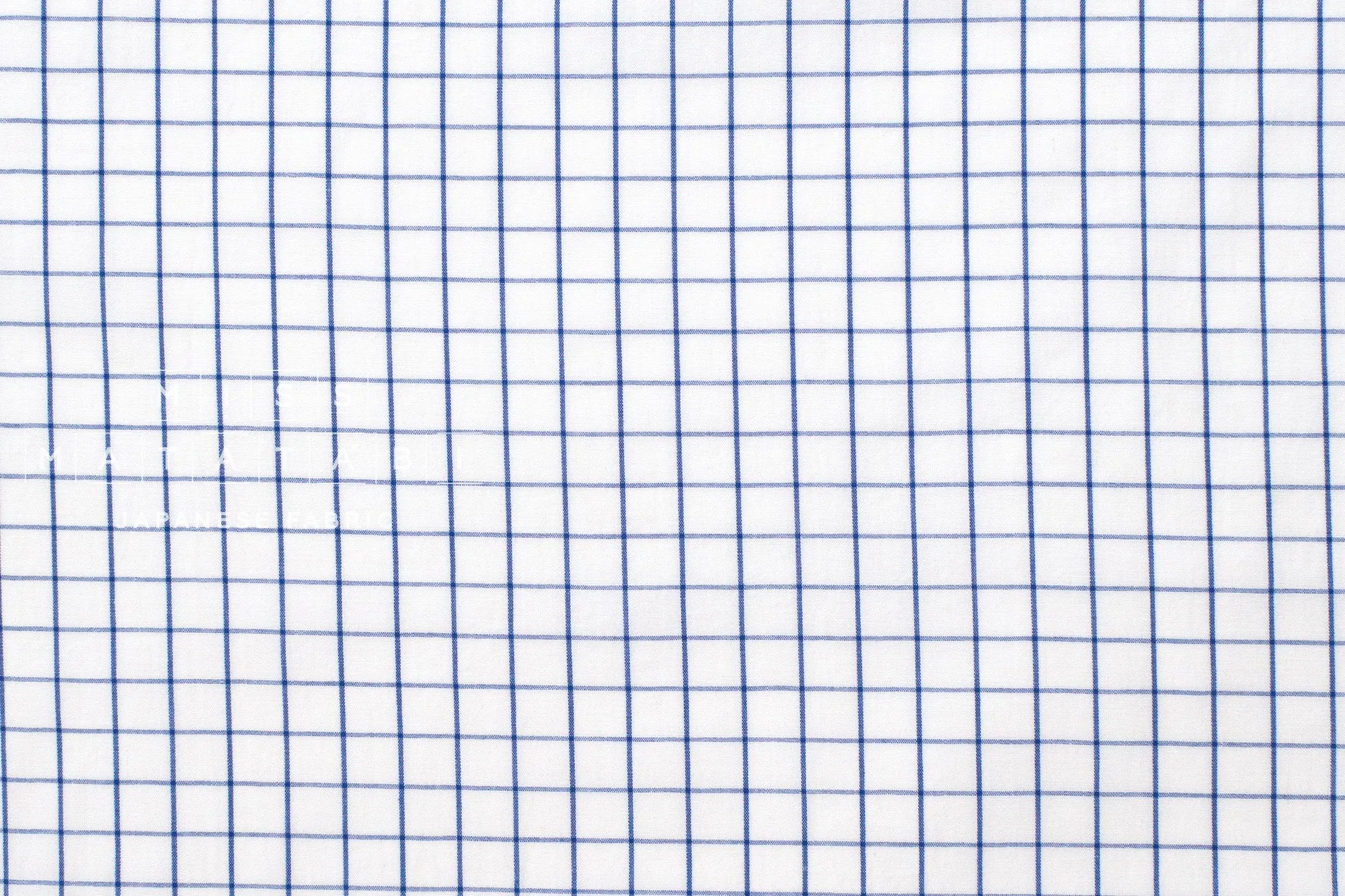 DEADSTOCK Yarn Dyed Windowpane Check - blue, white