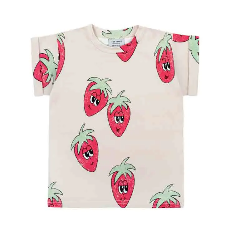 Dear Sophie SS T-shirt - Strawberry Ecru