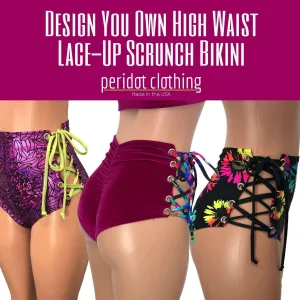 DESIGN Your Own LACE-UP High Waist Scrunch Bikini