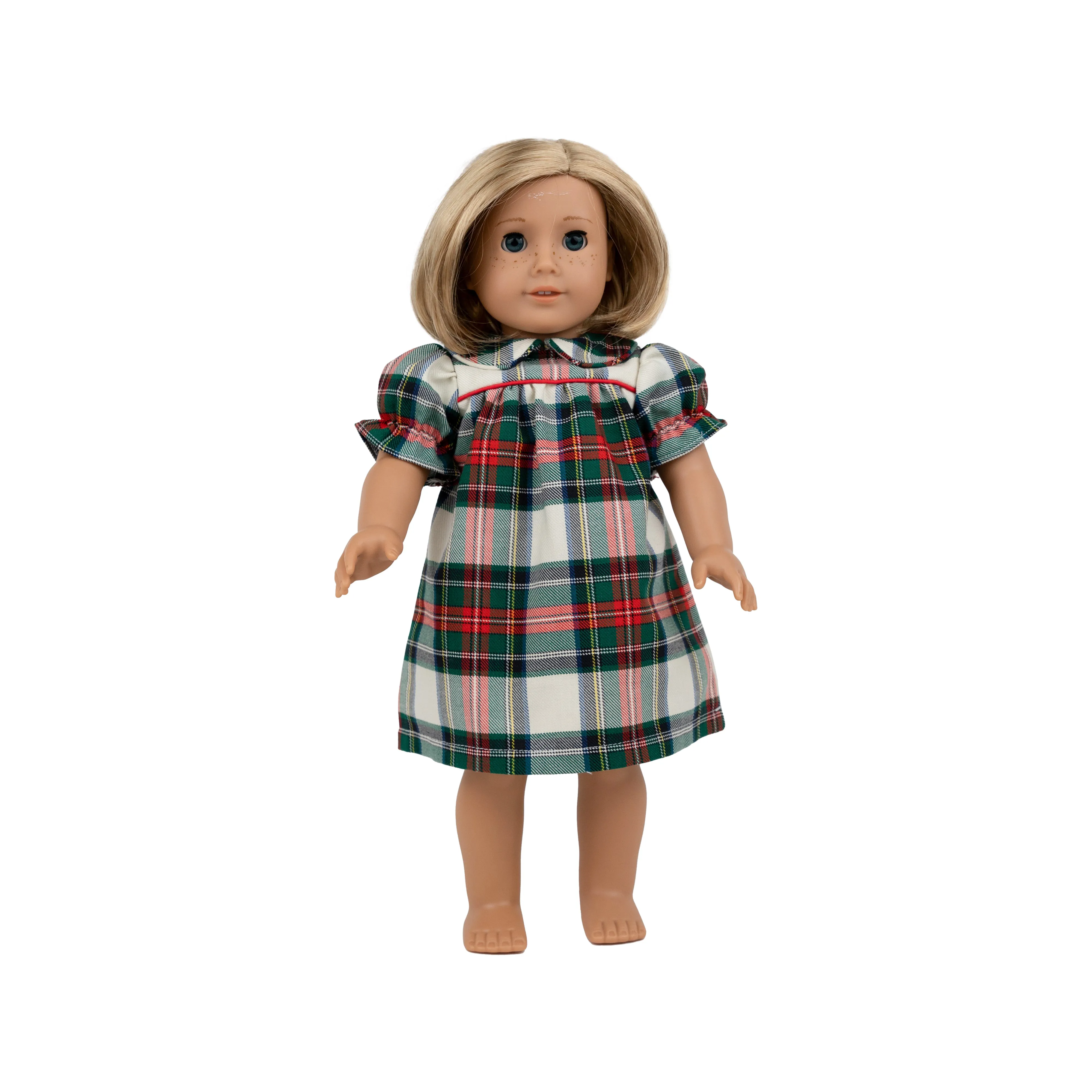 Dolly Holly Day Dress - Aiken Place Plaid with Richmond Red