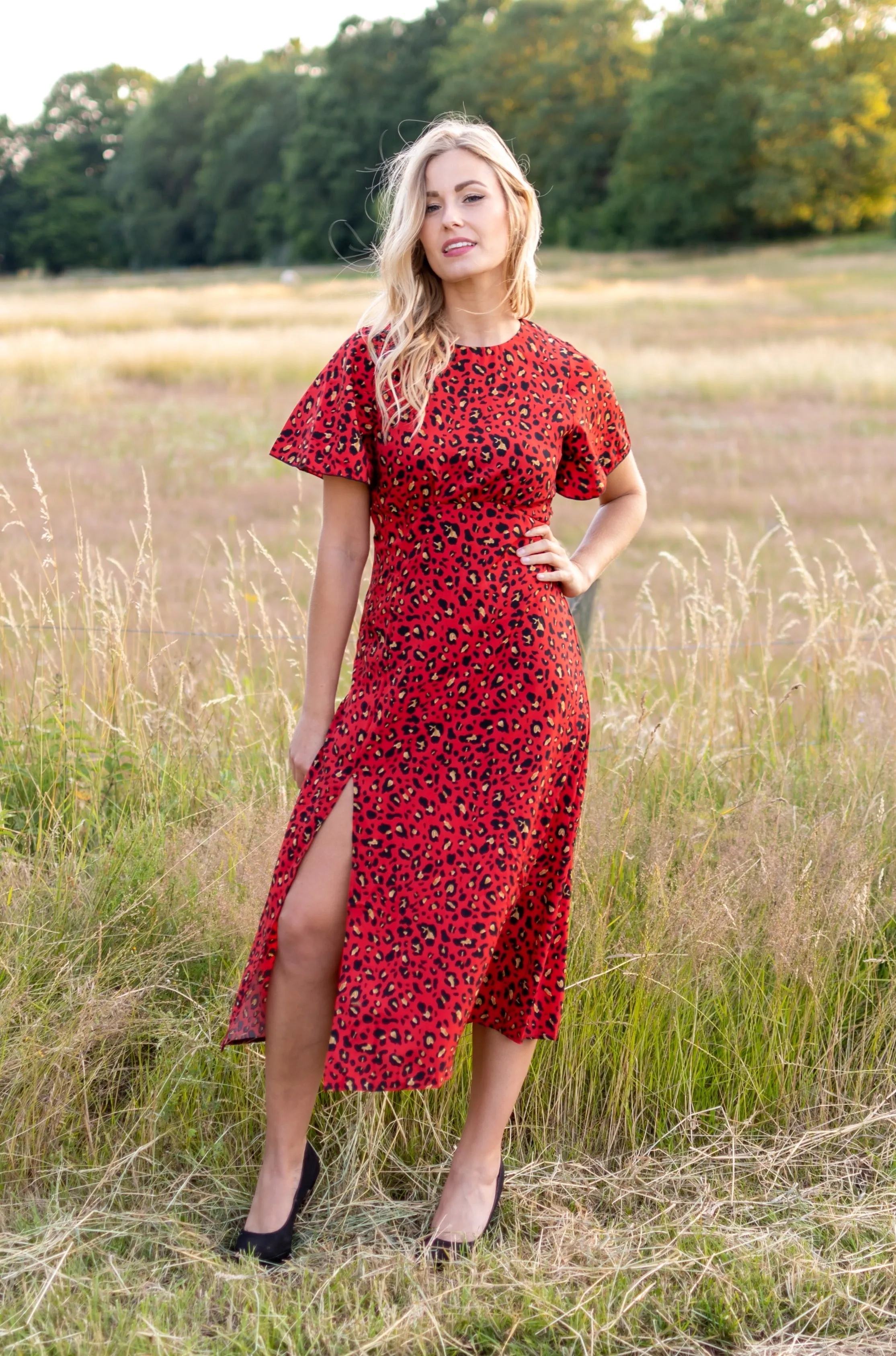 Dotty Dress - Red Leo (alleen online te koop, niet in de winkel)