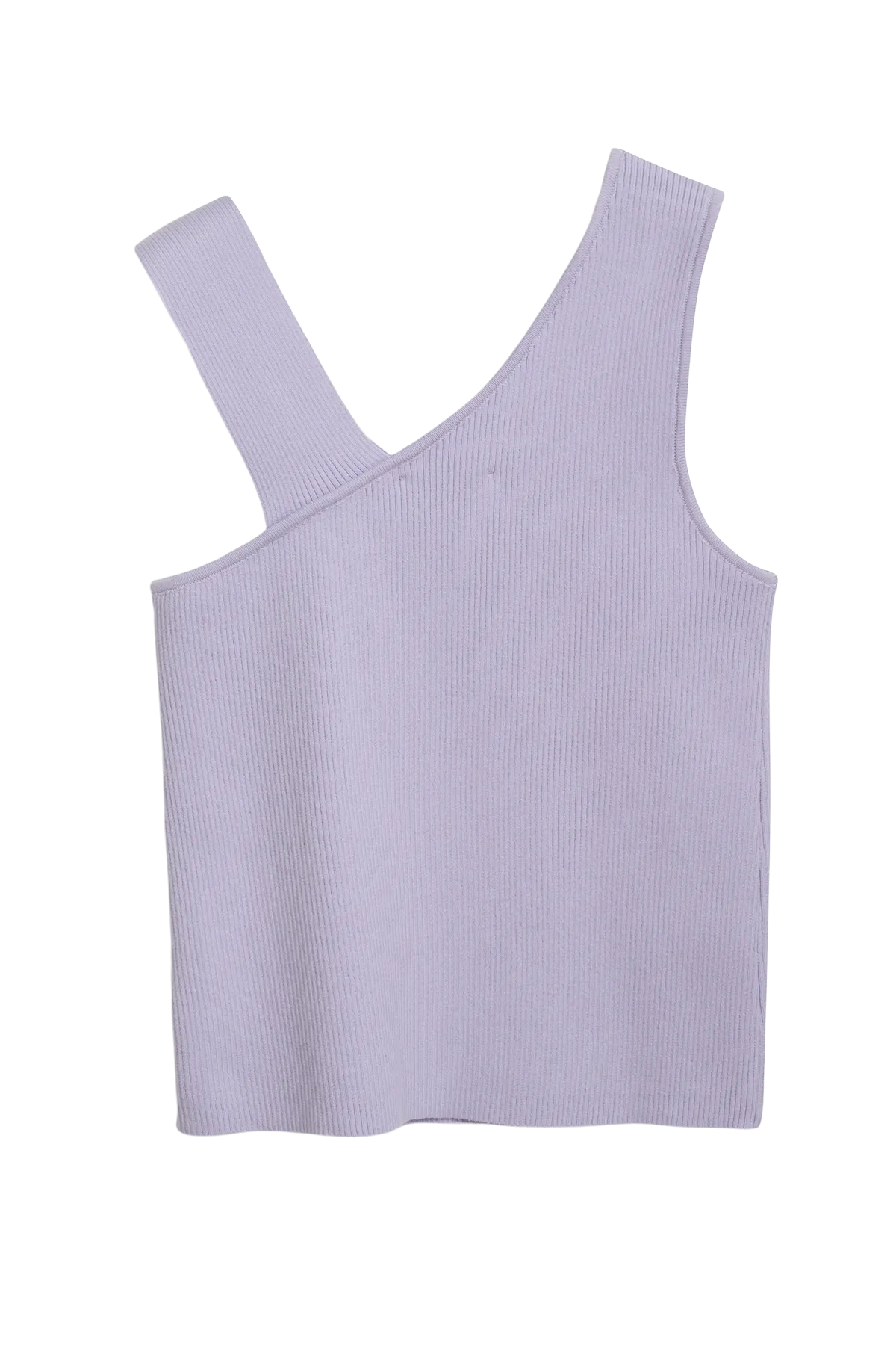 DSTLD Asymmetrical Rib Tank in Lilac