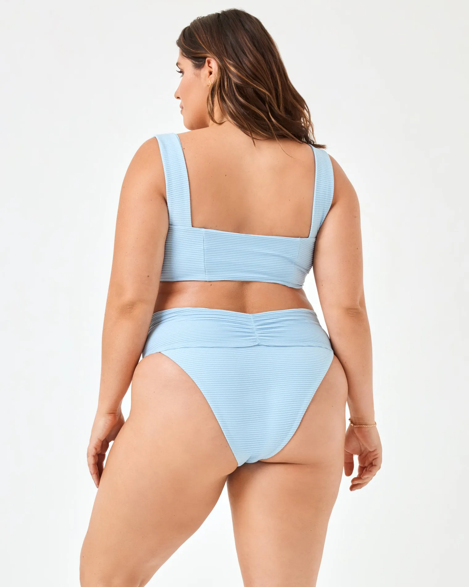 Eco Chic Repreve® Bardot Bikini Bottom - Sky Blue