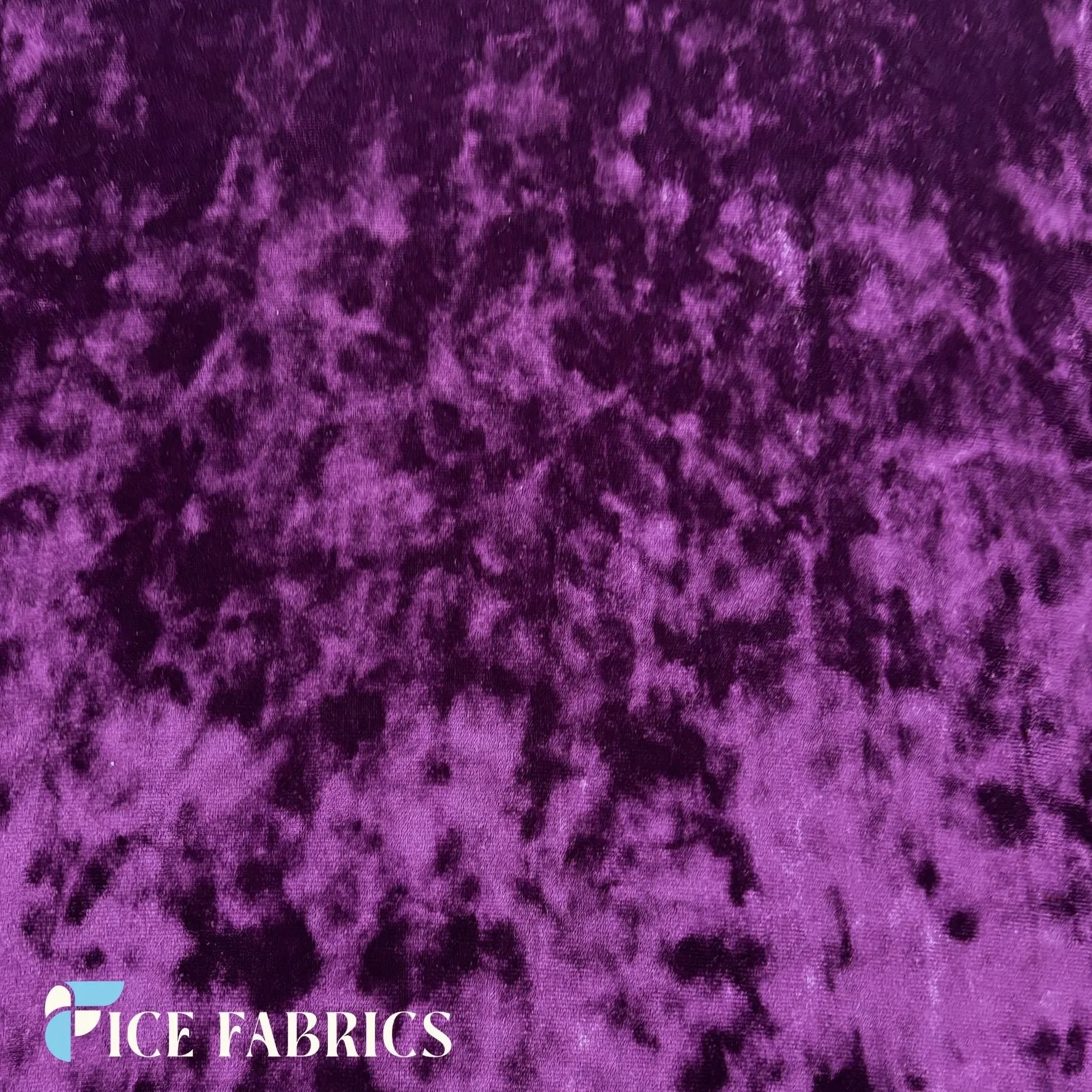 Egg Plant Stretch Crushed Velvet Fabric