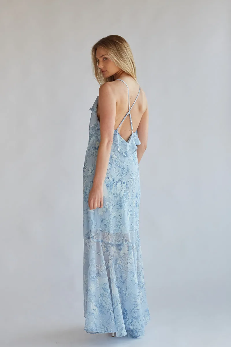 Ellery Floral Ruffle Maxi Dress