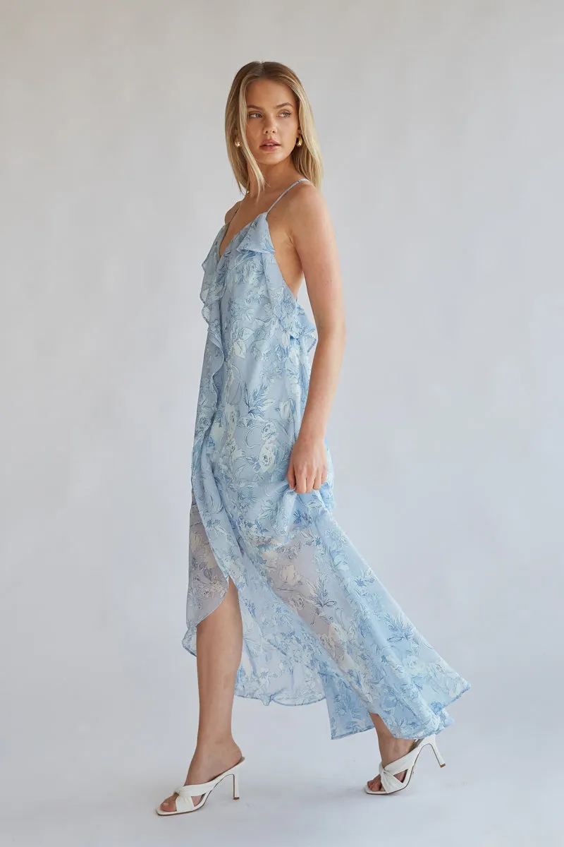 Ellery Floral Ruffle Maxi Dress