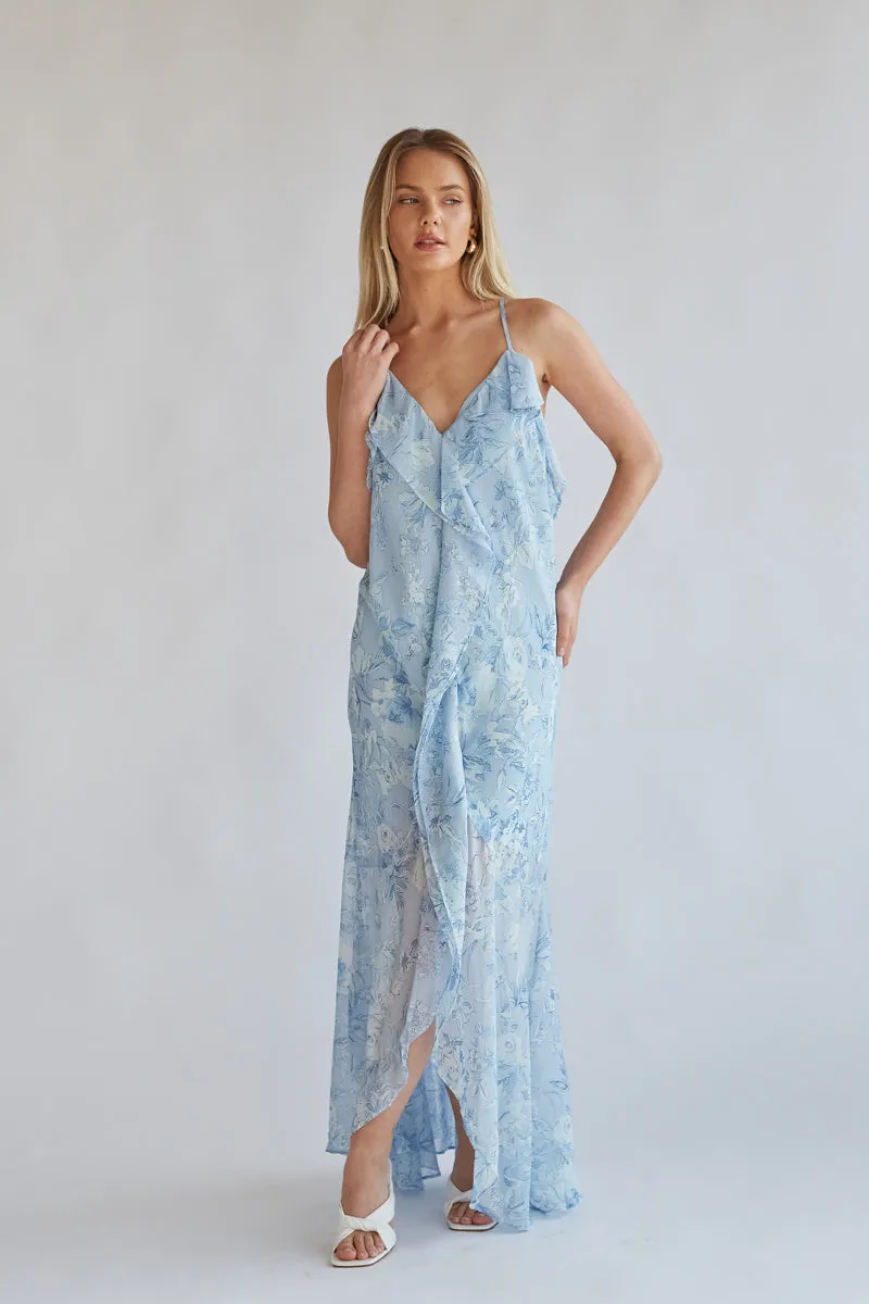 Ellery Floral Ruffle Maxi Dress