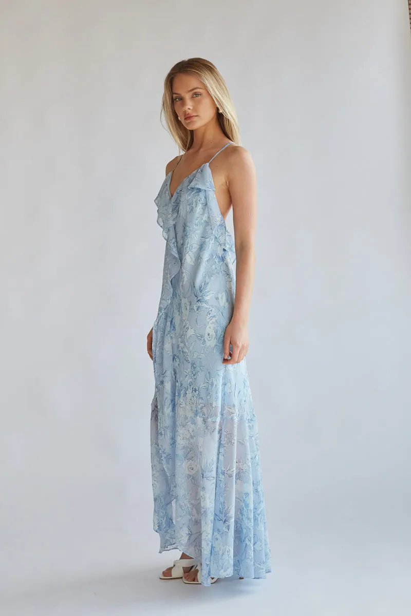 Ellery Floral Ruffle Maxi Dress