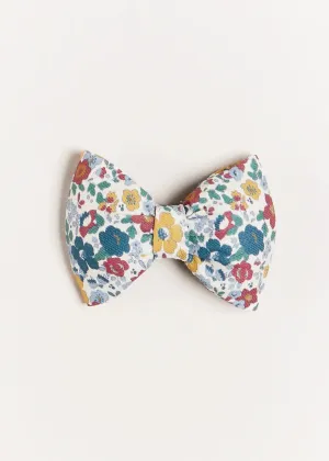 Emilia Floral Medium Bow Clip in Caramel