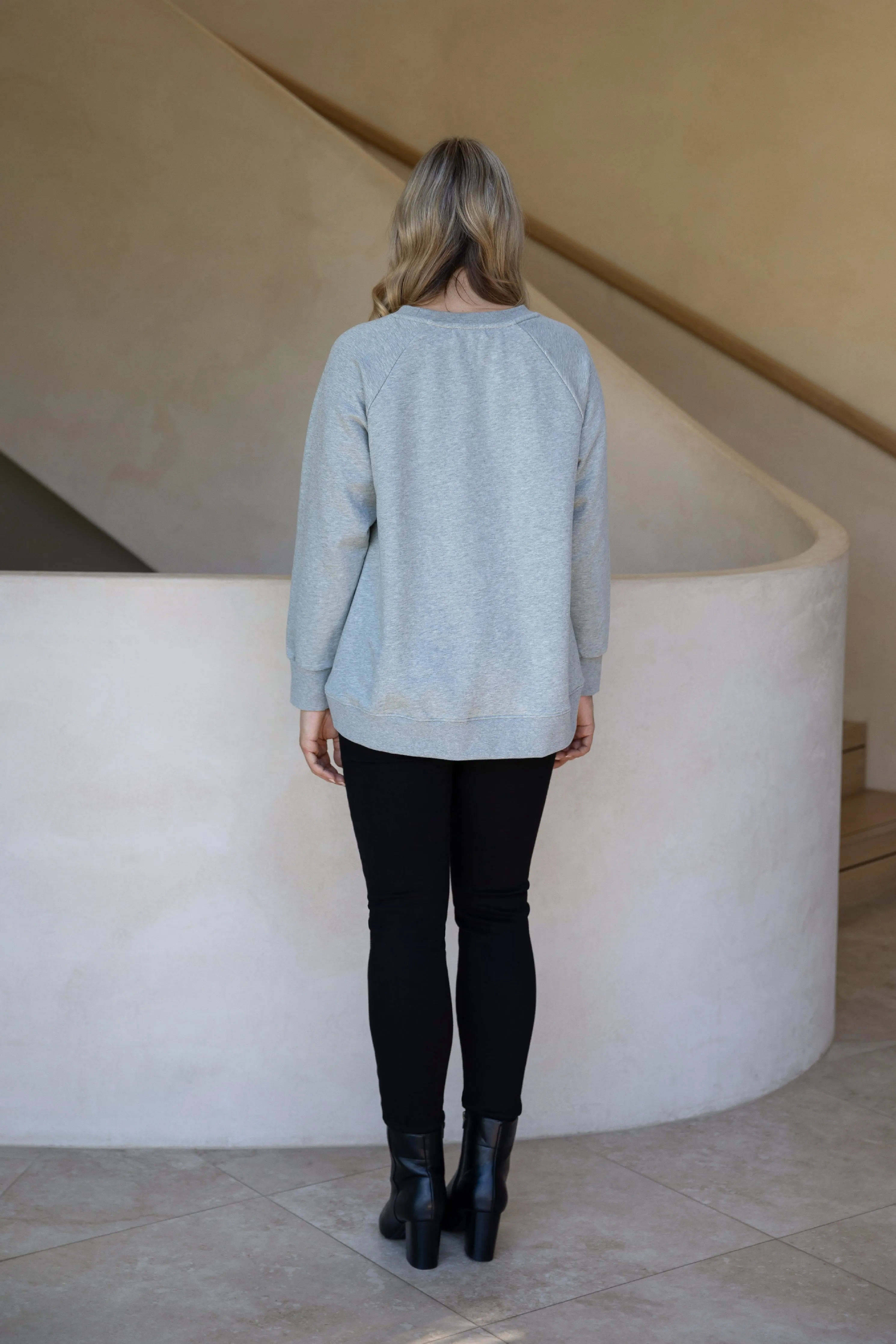 FINAL SALE Brodie Sweater in Grey