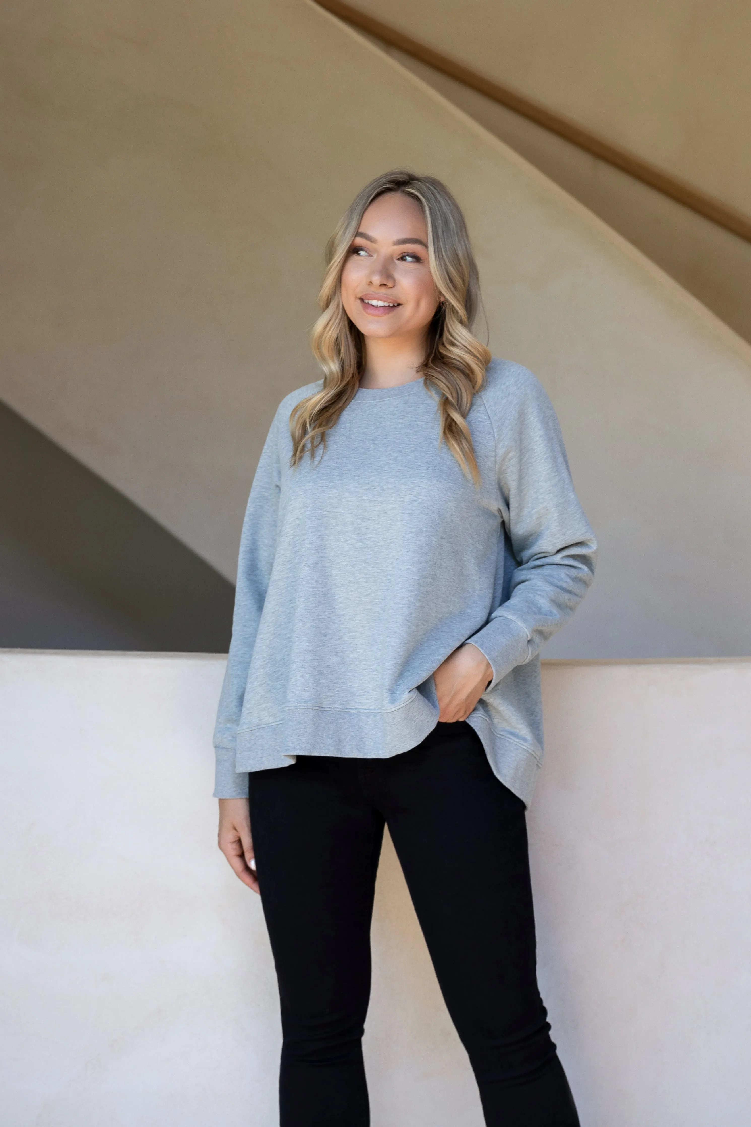 FINAL SALE Brodie Sweater in Grey