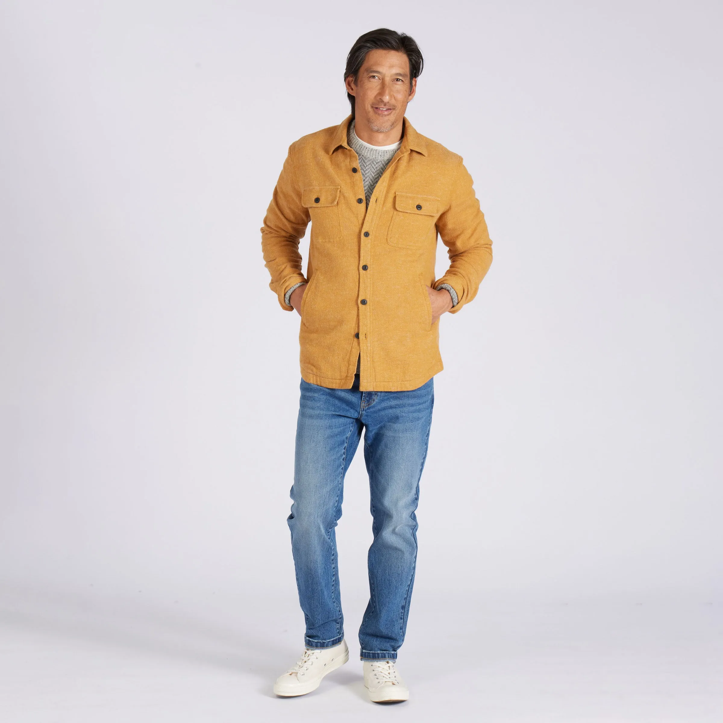 Flannel Twill Shirt Jacket - Buckthorn