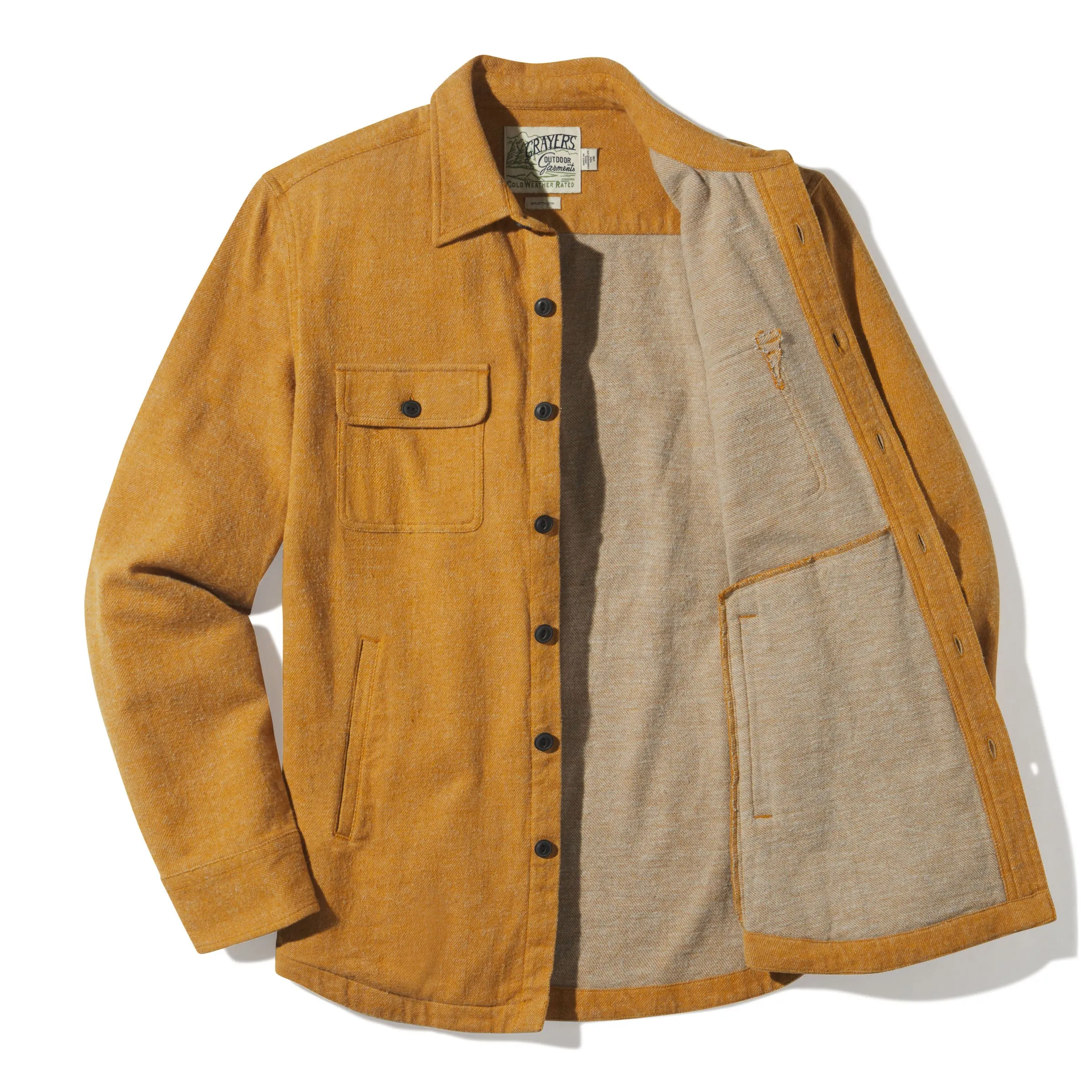 Flannel Twill Shirt Jacket - Buckthorn