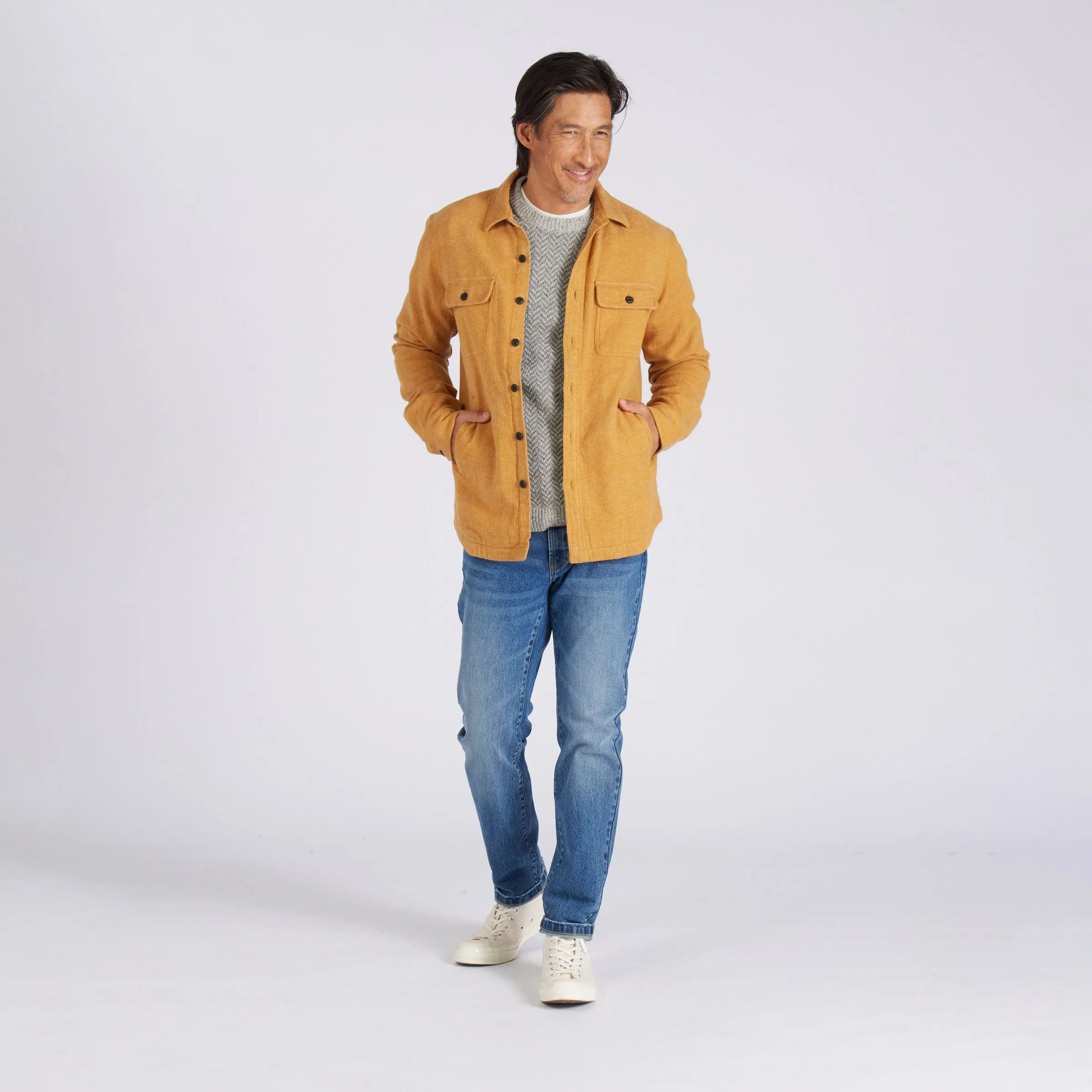 Flannel Twill Shirt Jacket - Buckthorn