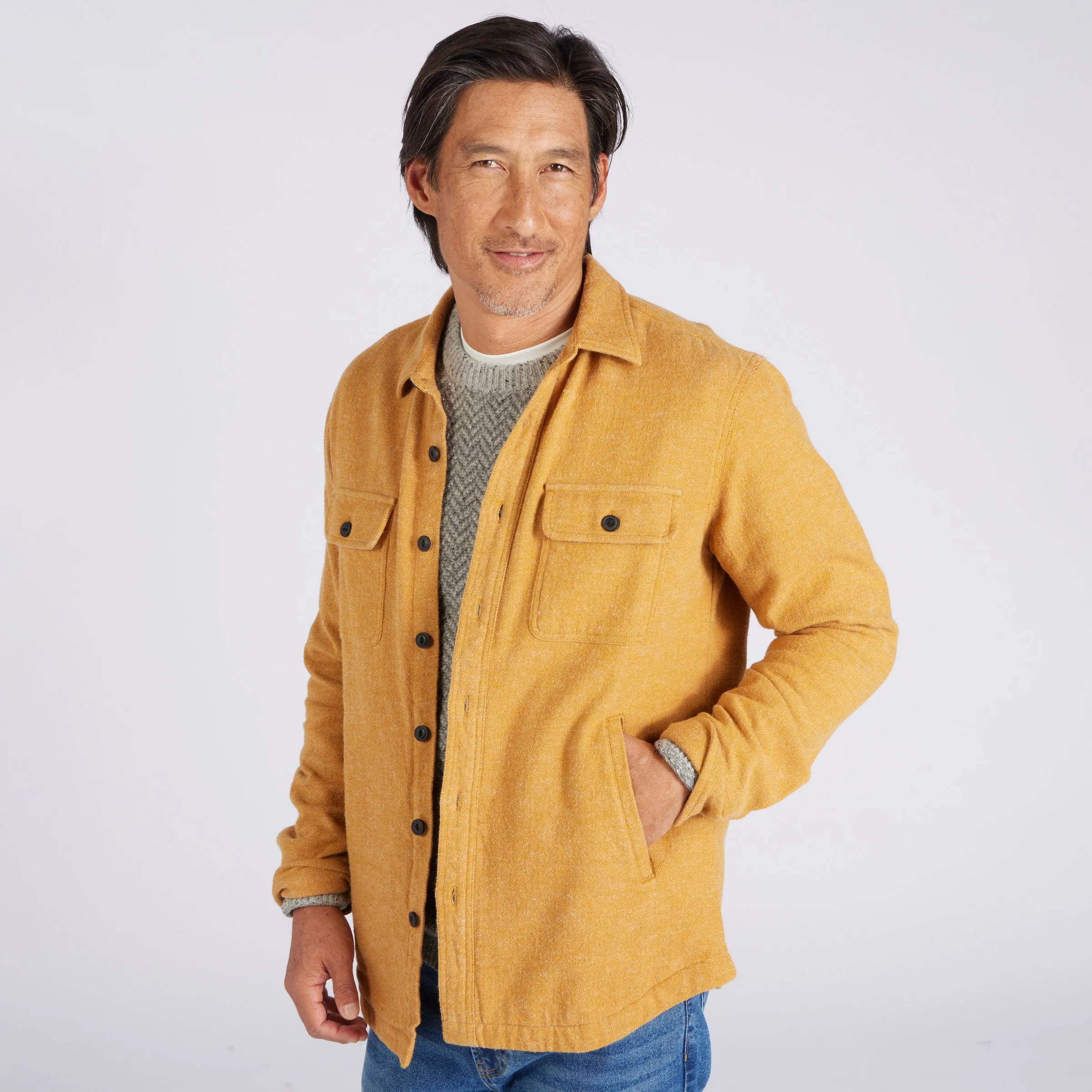 Flannel Twill Shirt Jacket - Buckthorn