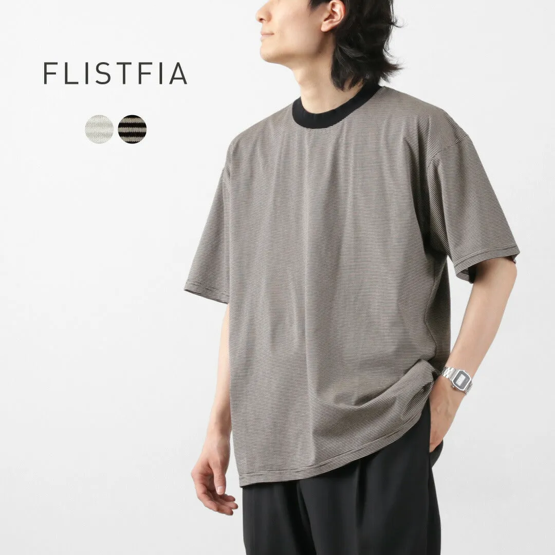 FLISTFIA / Loose fit Striped crew neck T-shirt