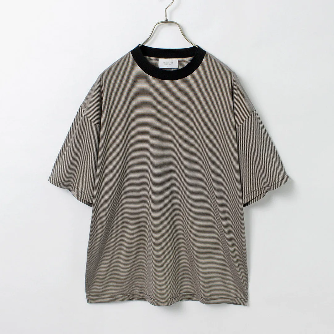 FLISTFIA / Loose fit Striped crew neck T-shirt