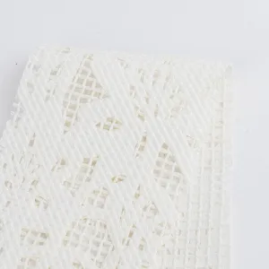 Floral Burnout Mesh - Ivory