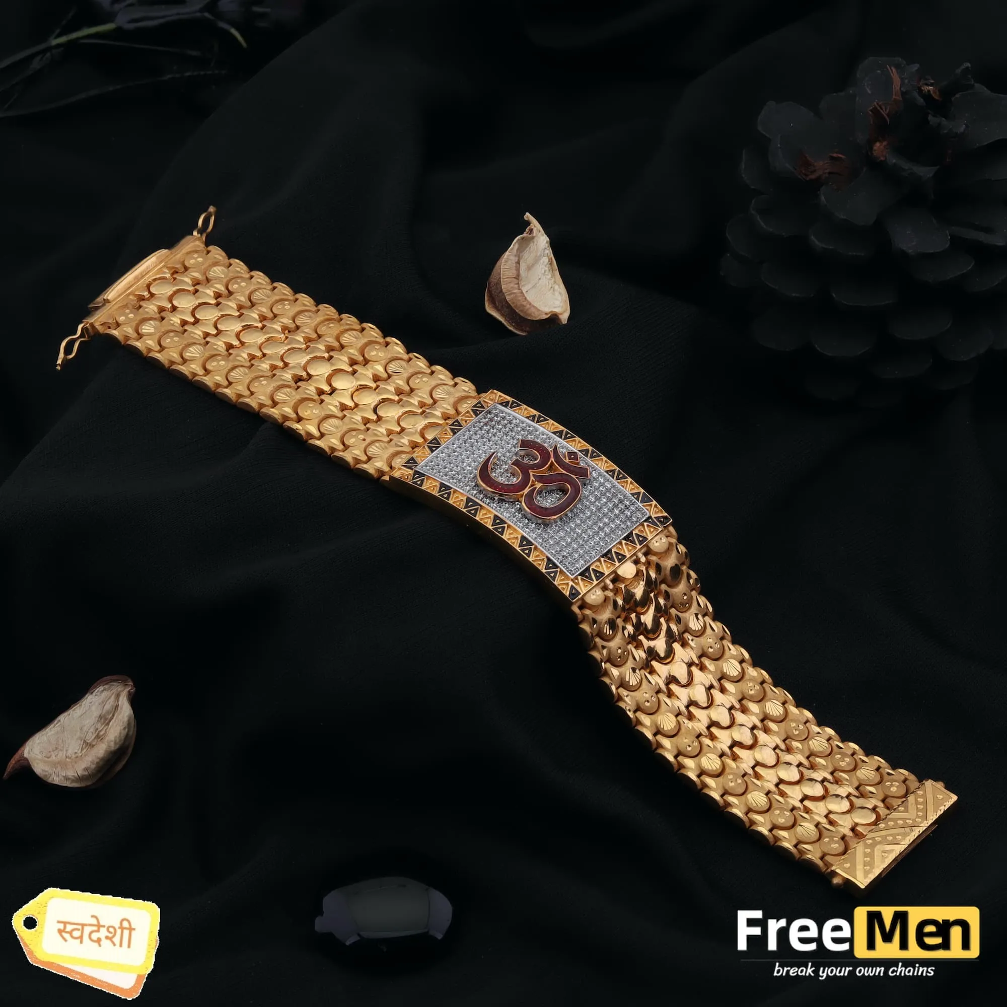 FreeMen Gold Plating Om Bracelet (6 month warranty) FMA011